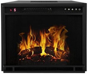 ModaFlame LED Ventless Electric Space Heater Built-in Recessed Firebox Fireplace Insert