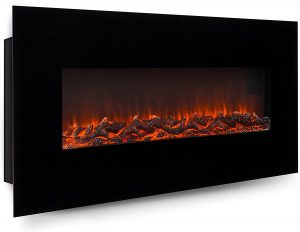 Best Choice Products 50in Indoor Electric Wall Mounted Fireplace Heater
