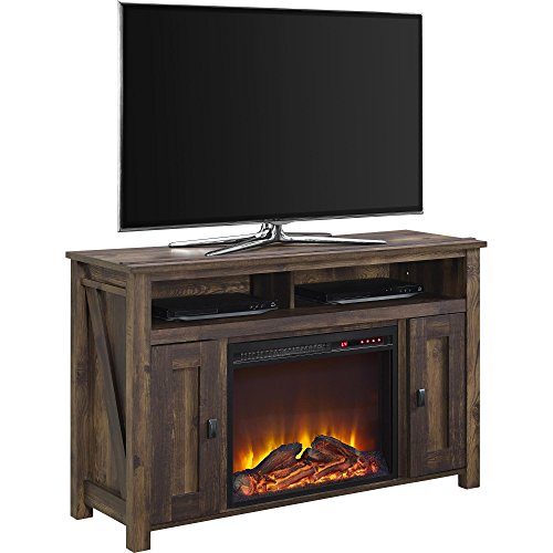 Compare Ameriwood Home Farmington Electric Fireplace TV Console vs. Comfort Smart Killian Electric Fireplace TV Stand