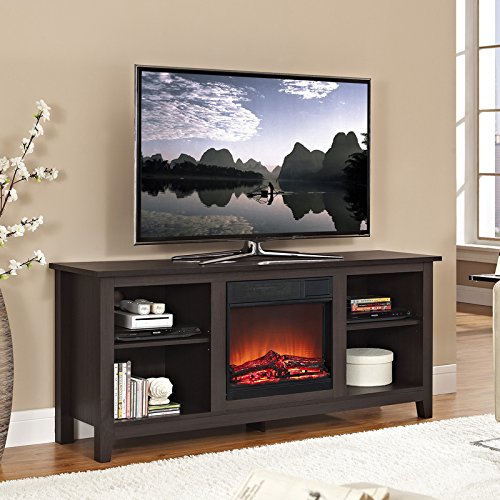 Compare Whalen Barston Media Fireplace TV Stand With Walker Edison W58FP18ES Fireplace TV Stand