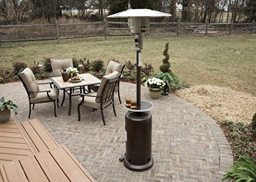 Compare AZ Patio Heaters HLDS01-WCGT Tall Patio Heater vs. Tall Resin Wicker Patio Heater Table