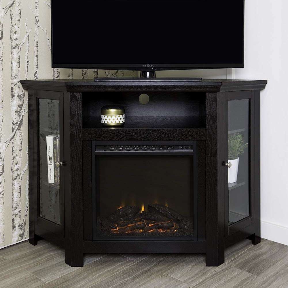 WE Furniture Corner TV Stand Fireplace Console Review