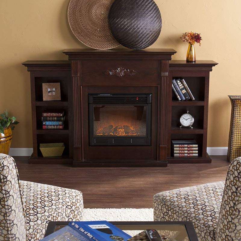 SEI Tennyson Electric Fireplace TV Stand Review FireplaceLab