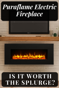 Puraflame Serena Wall Mounted Electric Fireplace: A review on the stunning Puraflame Serena 50 inch electric fireplace that mounts on your wall. #puraflameserena #wallmountelectricfireplace #electricfireplace #puraflame #homedecor #FireplaceLab