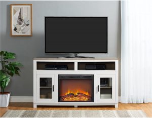 Ameriwood Home Carver Electric Fireplace TV Stand