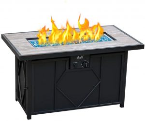 Bali Outdoors Rectangle Propane Fire Pit Table