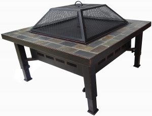 Global Outdoor Square Fire Pit Table