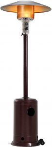 Patio Heater Tall Hammered Finish Garden Outdoor Heater Propane Standing Gas Steel with Accessories