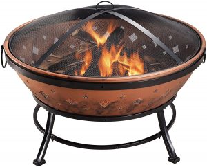 Peaktop - FP35 Outdoor Round Steel Wood Burning