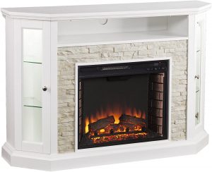 Southern Enterprises Rollins Convertible Corner Electric Fireplace