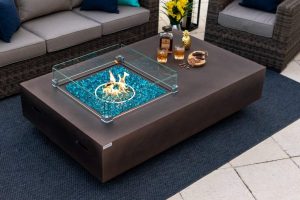 AKOYA Outdoor Essentials Rectangular Fire Pit Table