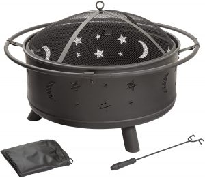 Pure Garden Round Star and Moon Fire Pit
