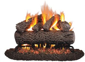 Peterson Real Fyre, 18-Inch Post Oak Gas Fireplace Logs