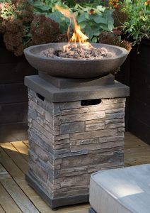 Red Ember, 12 in. Realistic Stone-like Fire Pit Bowl