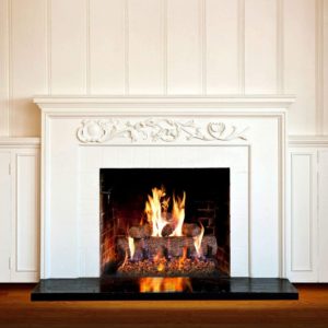 white-fireplace-with-gas-log-insert