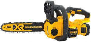 Best Battery Chainsaw -  DEWALT DCCS620P1 20V Compact Cordless Chainsaw Kit